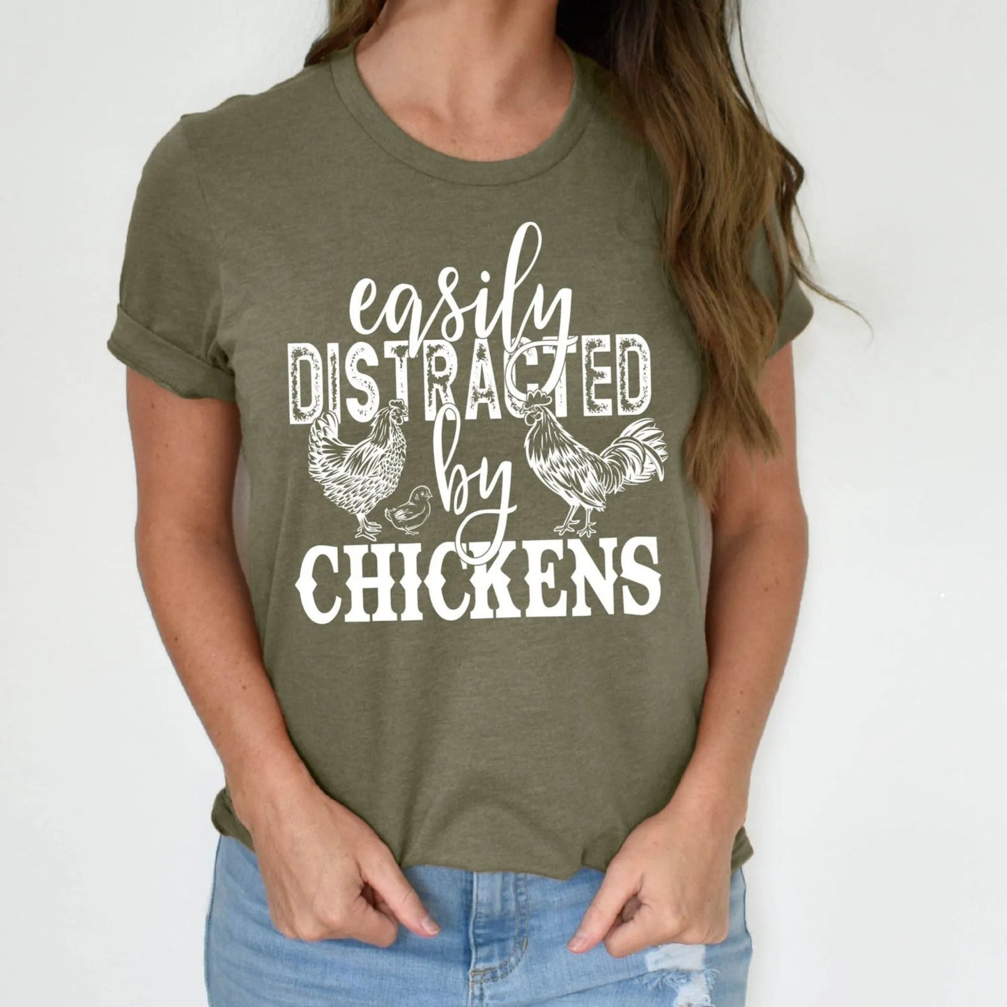 Women's Chickens Distrated T-Shirt