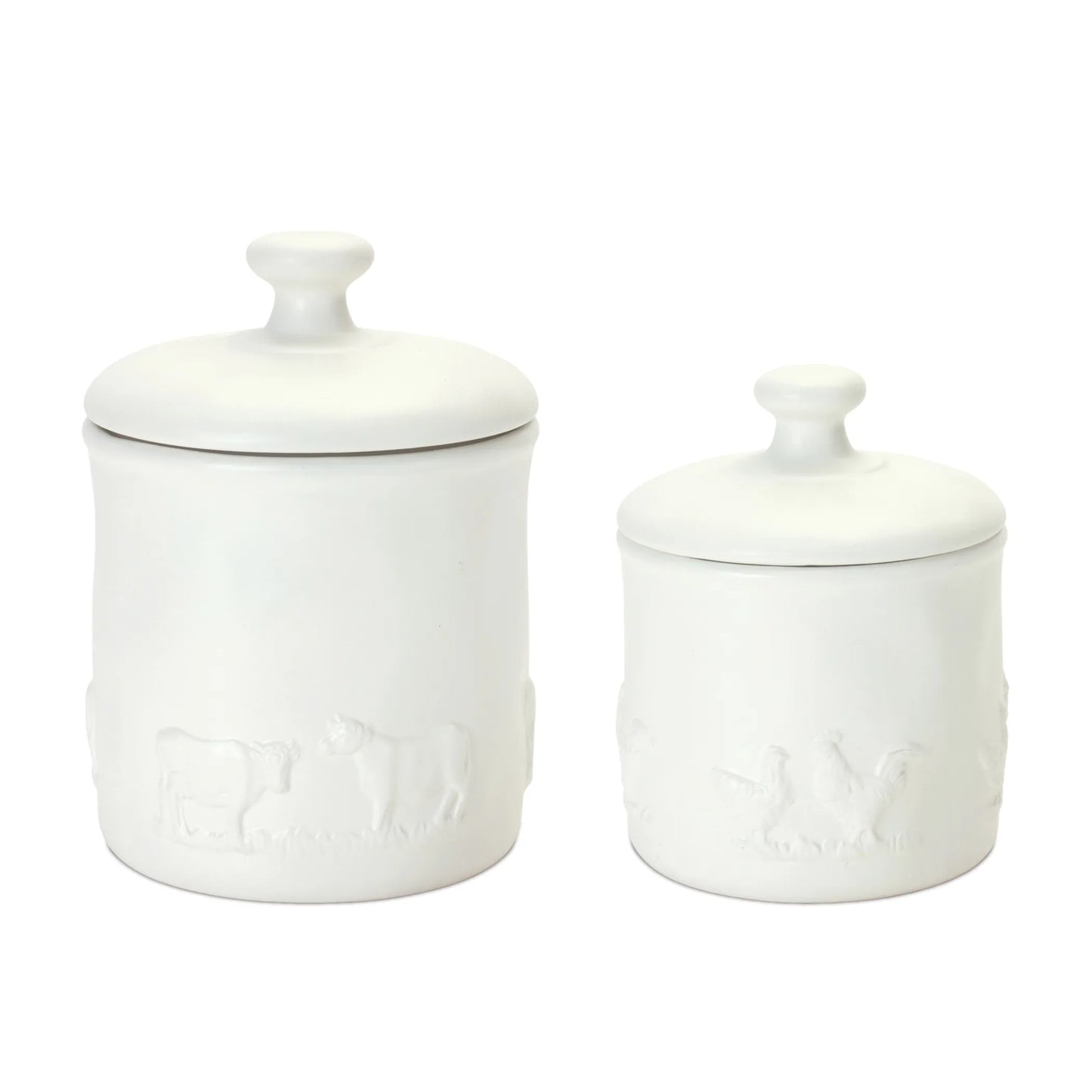 Ceramic Farm Animal Canister